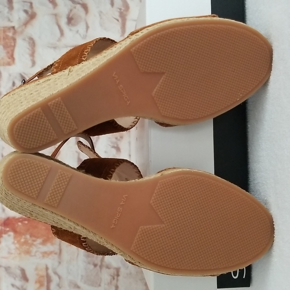 New Via Spiga Izett Suede Espadrille Wedge Sandals - Picture 7 of 11
